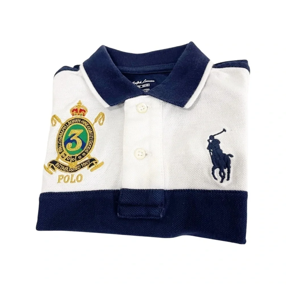 Ralph Lauren/Tommy Hilfiger infant rompers and polo shirt. RL romper 3 M/ 9M/12m